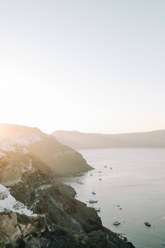 Sunrise in Santorini, Image captured by Charlotte Wise Photography